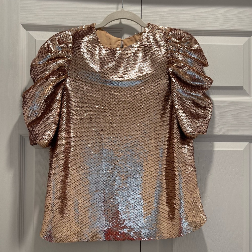 Ulla Johnson sequin rose gold top